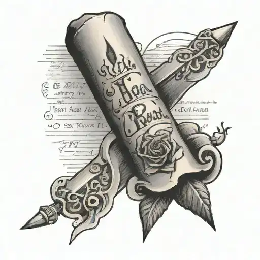 blunt with scripture rolled into it  tattoo design idea
