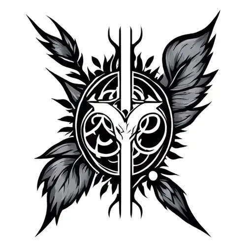 celta con AF tattoo design combining symbols tattoo design idea