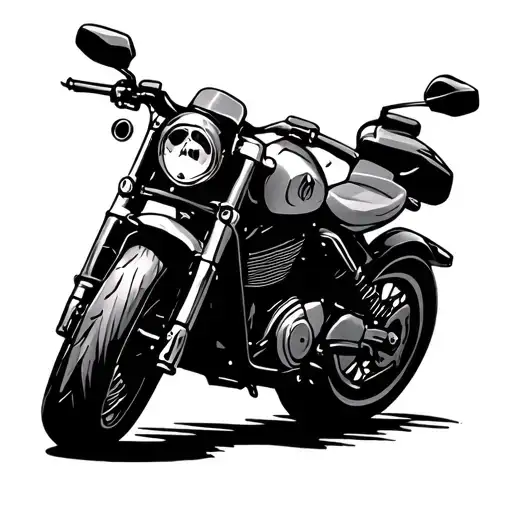 Tattoo with an image of an environmental symbol inscribed in the design of a biker motorcycle tattoo design idea