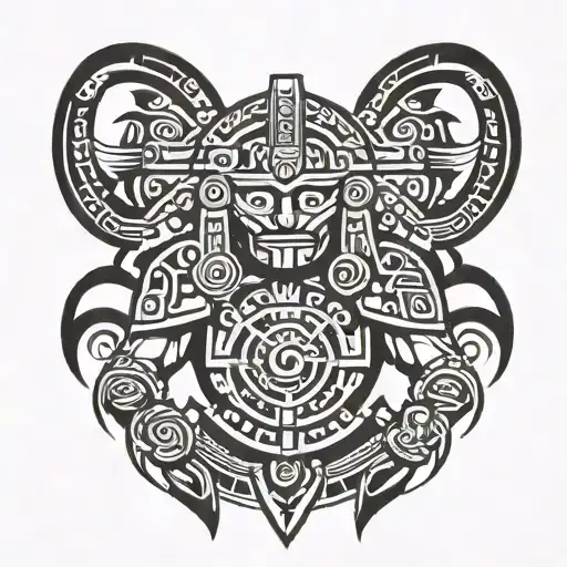 Mayan warrior tattoo design idea