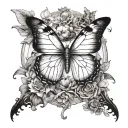 tatto envolving travel, teaching, biology and something about Turner's syndrome (a butterfly, C0, etc) tattoo design idea