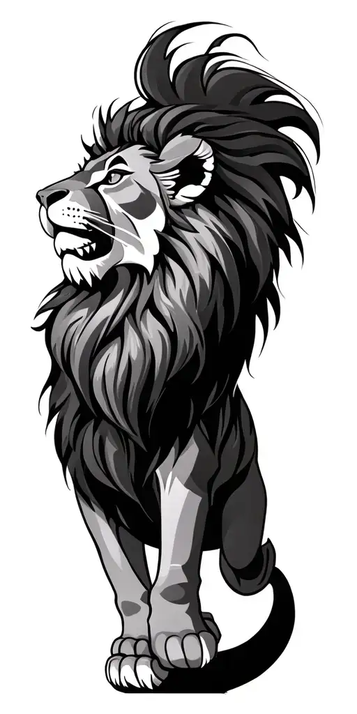 lion king pride rock tattoo design idea