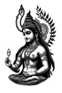 hinduism durga devi tattoo design idea