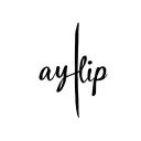 "aylip" word "aylip" written vertically tattoo design idea