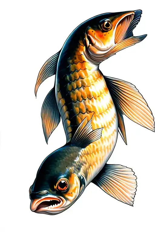 Redtail catfish tattoo design idea