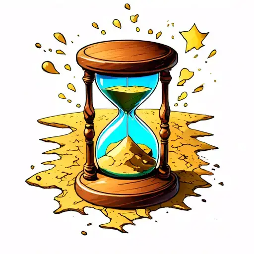 Tattoo for my boyfriend. He is mixed race so some vibrant colours would be nice: Cracked sand Hourglass without the san tattoo design idea