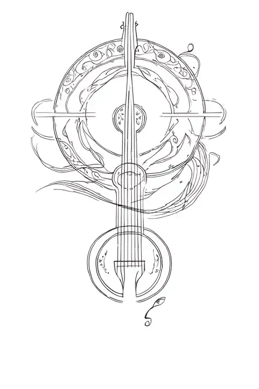 Cho Ku Rei power symbol tattoo design combining music elements tattoo design idea