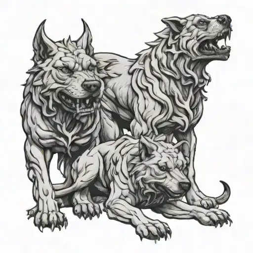 Cerberus tattoo design idea