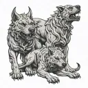 Cerberus tattoo design idea