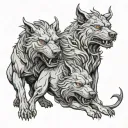 Cerberus tattoo design idea