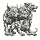 Cerberus tattoo design idea