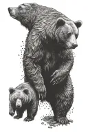 bear and risk are rich   tattoo design idea