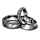 wedding rings tattoo design idea