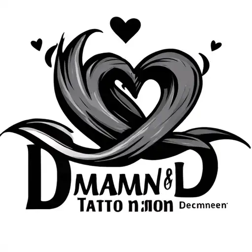 dad and mam memorial infinity tattoo design idea
