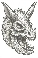 triceratops scull tattoo design idea