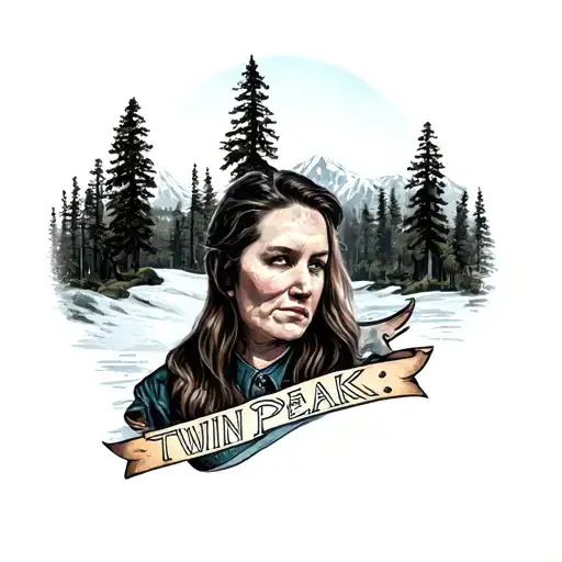 Twin Peaks tattoo design idea