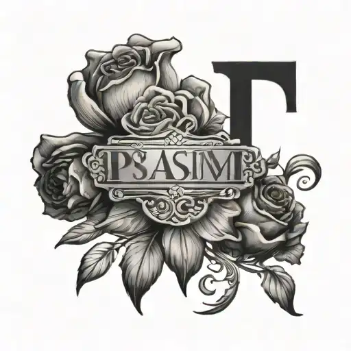 psalm 23 4 tattoo design idea