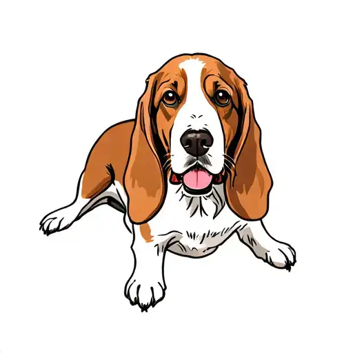 a basset hound tattoo design idea