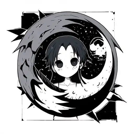 Soul Eater anime Sun And Moon tattoo design idea