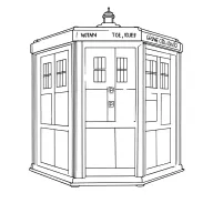 TARDIS time machine tattoo design idea