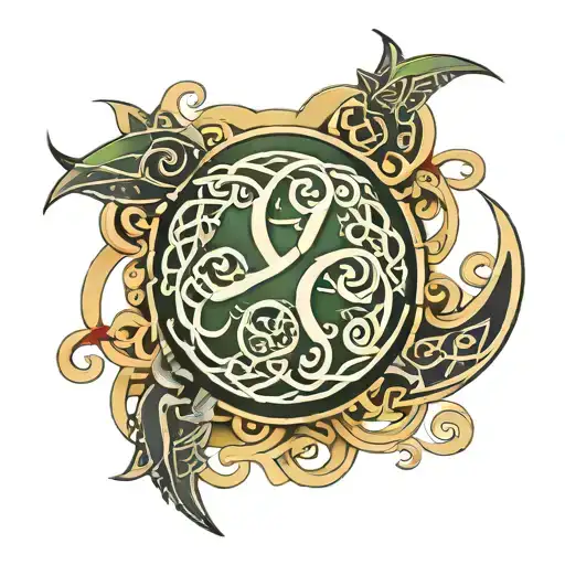 Celtic letters cjap tattoo design idea