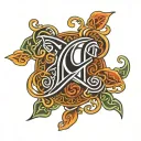 Celtic letters cjap tattoo design idea