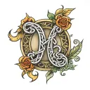 Celtic letters cjap tattoo design idea