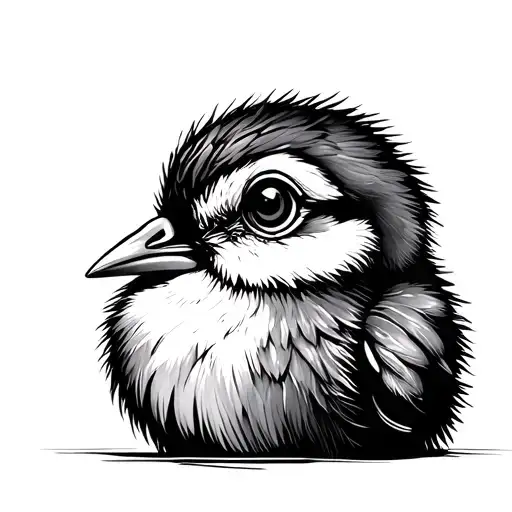 small chick minimal one line tattoo tattoo design idea