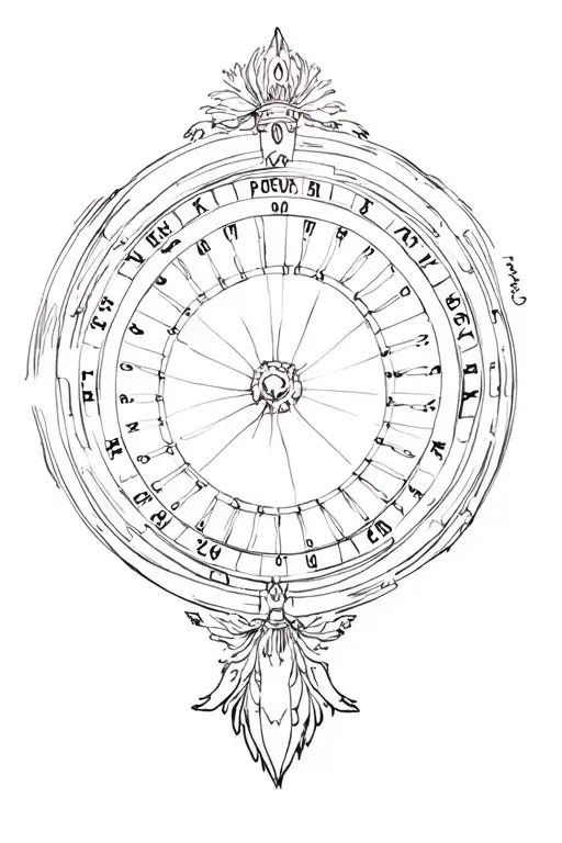 Roulette tattoo design idea