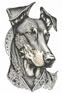 doberman dog tattoo design idea