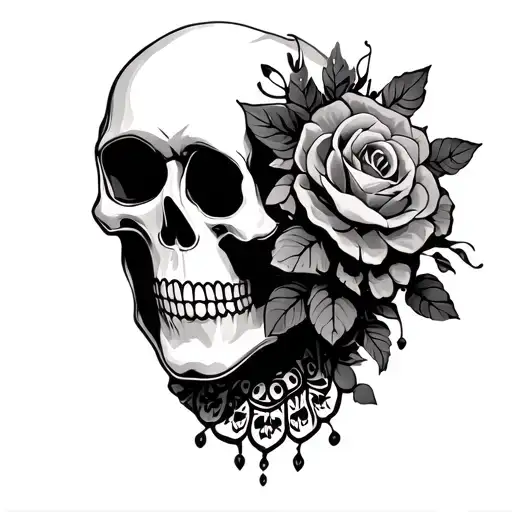 day of the dead sugsr skulls tattoo design idea