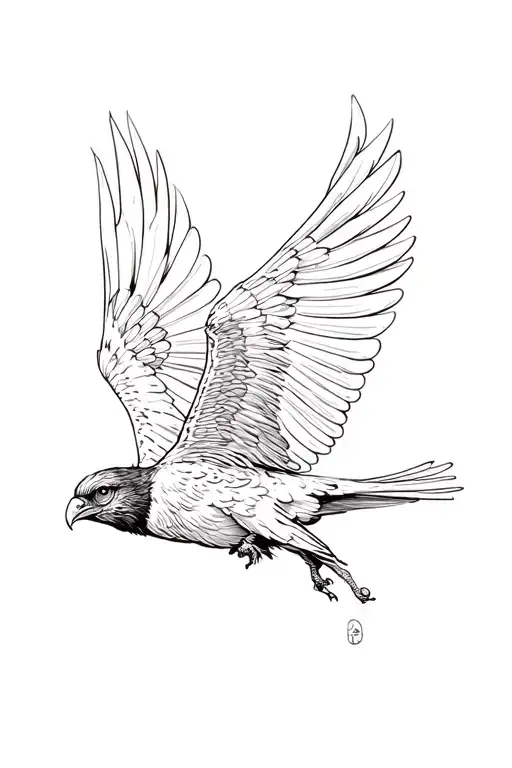 kea bird flying bird tattoo design idea