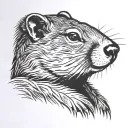 groundhog tattoo design idea