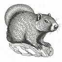 groundhog tattoo design idea