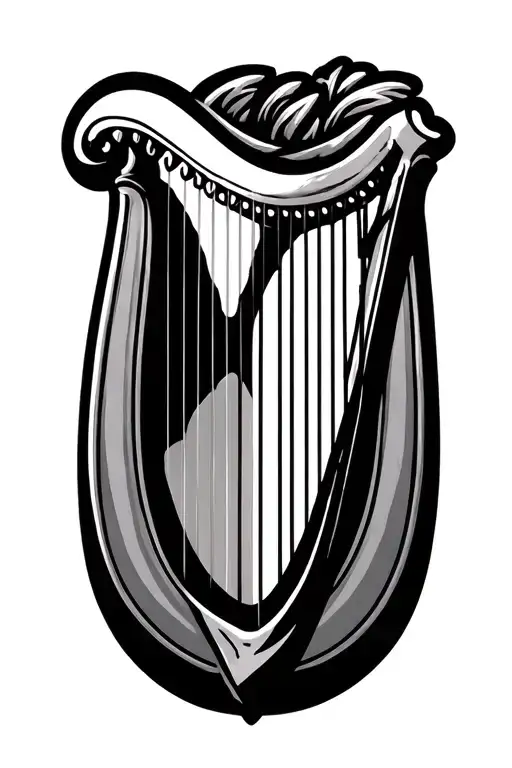 guinness harp symbol tattoo design idea