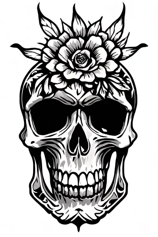 Stencils Skull tattoo design idea