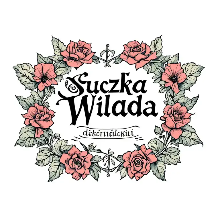  the inscription in Polish "Suczka Wlada" tattoo design idea