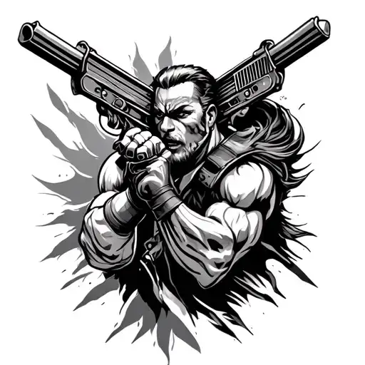 Fighter tattoo design idea