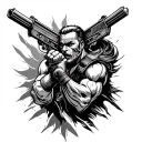 Fighter tattoo design idea