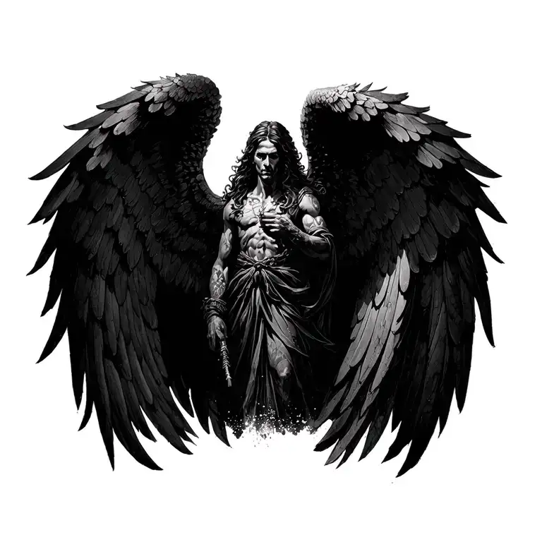 archangel uriel tattoo design idea