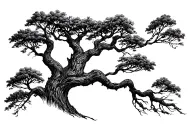 father boyfriend tree memorial tattoo design idea