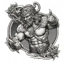 Samson tattoo design idea