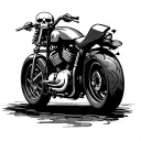 Skeleton Motorcycle tattoo design idea