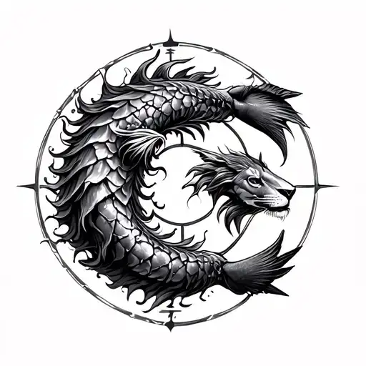 Leo and Pisces and Scorpio and Sagittarius tattoo design idea