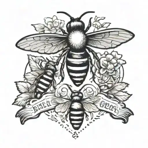 bee, cobra, and goose being silly tattoo design idea