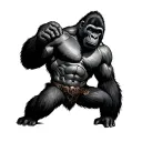 Gorilla Warrior tattoo design idea