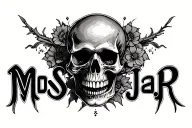 "MoShaJaR" Skull made tattoo design idea