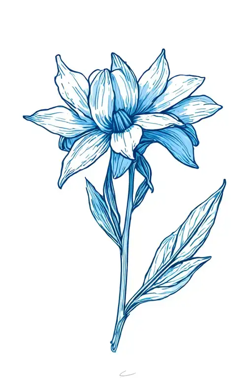 bluebell flower tattoo design idea