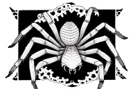 spider with lace tattoo design idea