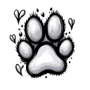 pet paw print tattoo design idea